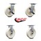 Service Caster 8 Inch Nylon Caster Set with Roller Bearings 2 Brakes 2 Rigid SCC-30CS820-NYR-TLB-2-R-2 - alternate 2